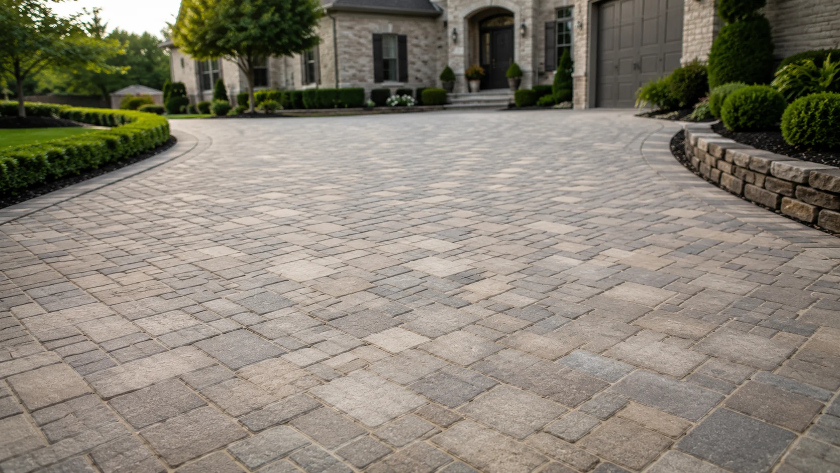 Clean paver driveway free of algae