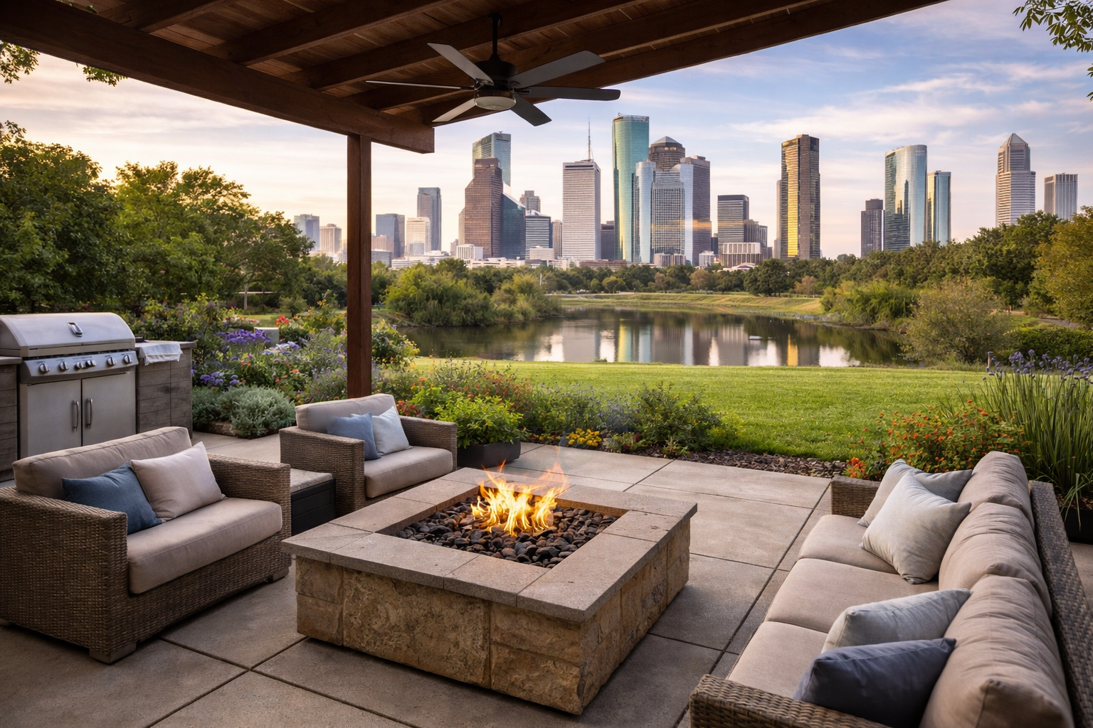 Houston city patio cleaning